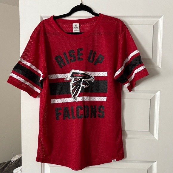 Red Atlanta Falcons Rise Up T-Shirt - Picture 1 of 3